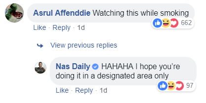 Rice-Media-Nas-Daily-Divides-Positivity-1 One held his middle finger up to the comment section.